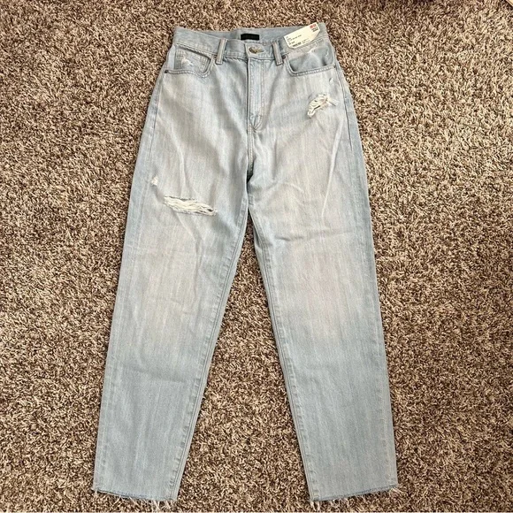 Uniqlo Jeans Uniqlo Peg Top High Rise Distressed Jeans Poshmark